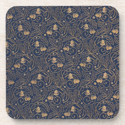 Gold Acorns Art Deco Bier Onderzetter (Voorkant)