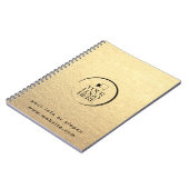 Gold add your logo custom chic metallic  notitieboek (Linkerzijde)