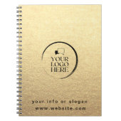 Gold add your logo custom chic metallic  notitieboek (Voorkant)