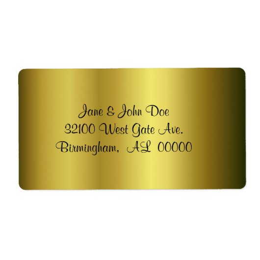 Gold Adres Verzendlabels Etiket (Voorkant)