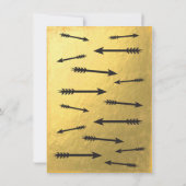 Gold Adventure Mountain Camping Tribal Baby shower Kaart (Achterkant)