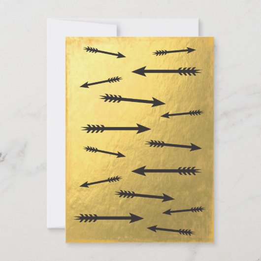 Gold Adventure Mountain Camping Tribal Baby shower Kaart (Achterkant)