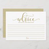 Gold Advice voor de moeder om kalligrafie te worde Advieskaart (Voorkant / Achterkant)