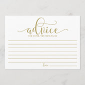 Gold Advice voor de moeder om kalligrafie te worde Advieskaart (Voorkant)