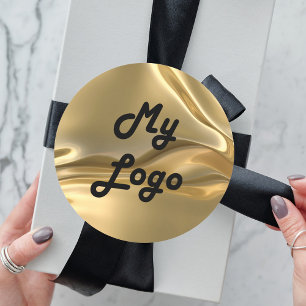 Gold afbeelding logo ronde sticker