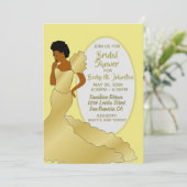 Gold African American Vrijgezellenfeest Kaart (Staand voorkant)