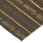 Gold African Tribal Pattern on rich brown texture Tafelkleed (Gekanteld)