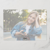 Gold Afstudeerder Calligraphy Script Modern Gradup Folie Uitnodiging (Achterkant)