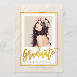 Gold Afstuderen | Aankondiging Waterverf beige