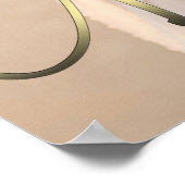 Gold Afstuderen Calligrafie Manuscript zwarte foto Poster (Hoek)