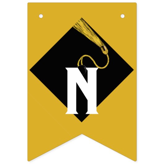 Gold Afstuderen-congraties Vlaggetjes (Derde vlag)