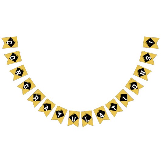 Gold Afstuderen-congraties Vlaggetjes (Alle)