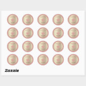 Gold Afstuderen Congrats Afstuderen roze glitter Ronde Sticker (Vel)