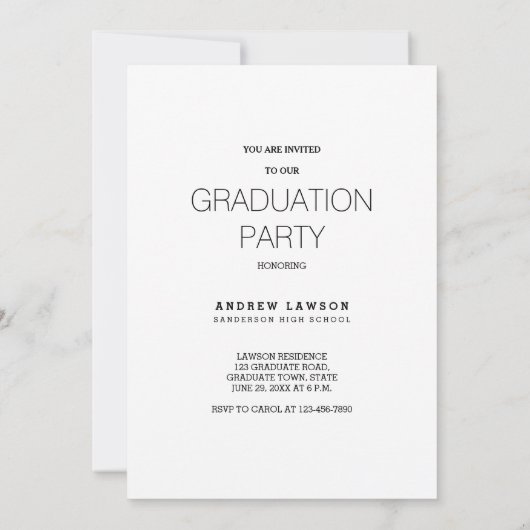 Gold Afstuderen Foto Lijst Graduation Party nodigt Kaart (Achterkant)