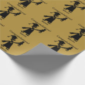 Gold Afstuderen - Gefeliciteerd Cadeaupapier (Hoek)