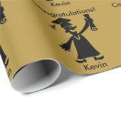 Gold Afstuderen - Gefeliciteerd Cadeaupapier (Rol Hoek)