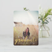 Gold Afstuderen gradatiepartijfotokaart Kaart (Staand voorkant)