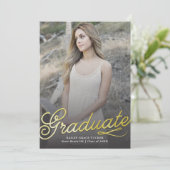 Gold Afstuderen het Afstuderen van het Manuscript Aankondiging (Staand voorkant)