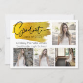 Gold Afstuderen kondiging & partijuitnodiging Save The Date (Voorkant)