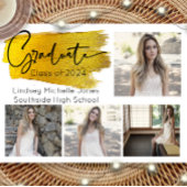 Gold Afstuderen kondiging & partijuitnodiging Save The Date