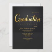Gold Afstuderen Lettering Kaart (Voorkant)