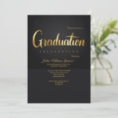 Gold Afstuderen Lettering Kaart (Staand voorkant)