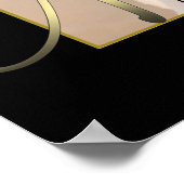 Gold Afstuderen Script Black Arch Photo Party Poster (Hoek)