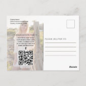Gold Afstuderen Script Black Photo QR Code Website Briefkaart (Achterkant)