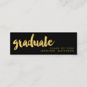 Gold Afstuderen Script   Visitekaartje Contactkaartje