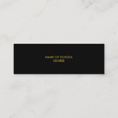 Gold Afstuderen Script | Visitekaartje Contactkaartje (Achterkant)