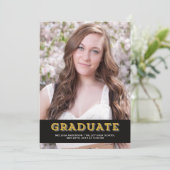 Gold Afstuderen Senior Portret Kaart (Staand voorkant)