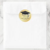 Gold Afstuderen Sticker Black Mortar Board 2020 (Tas)