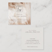 Gold Agate Beige Hartelijk dank voor de korting op Vierkante Visitekaartje (Voorkant / Achterkant)