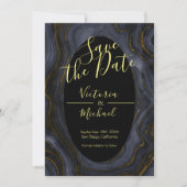 Gold Agate Bewaar de datum uitnodigingen (Voorkant)