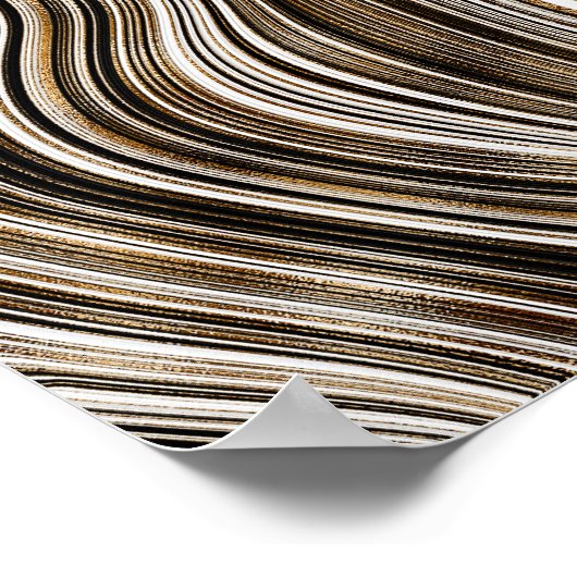 Gold Agate Liquid Marble Liquid Art Poster (Hoek)