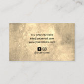  Gold Agate Makeup Artist Hair Beauty Salon Visitekaartje (Achterkant)