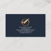 Gold Airplane Runway Lines Aviation Logistics Visitekaartje (Achterkant)