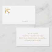 Gold Airplane Travel Theme Weddenschap BLACK PAPIE Plaatskaartje (Voorkant / Achterkant)