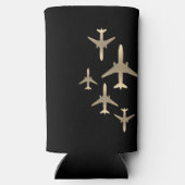Gold Airplanes Aviation Seltzer Koelbox Blikjeskoeler (Achterkant)