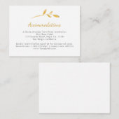 Gold Airy Branch. Elegante stijlvolle accommodatie Informatiekaartje (Voorkant / Achterkant)