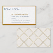 Gold Akzente Visitenkarte Visitekaartje (Voorkant / Achterkant)