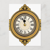 Gold Alarm Clock-pictogram Briefkaart (Voorkant)