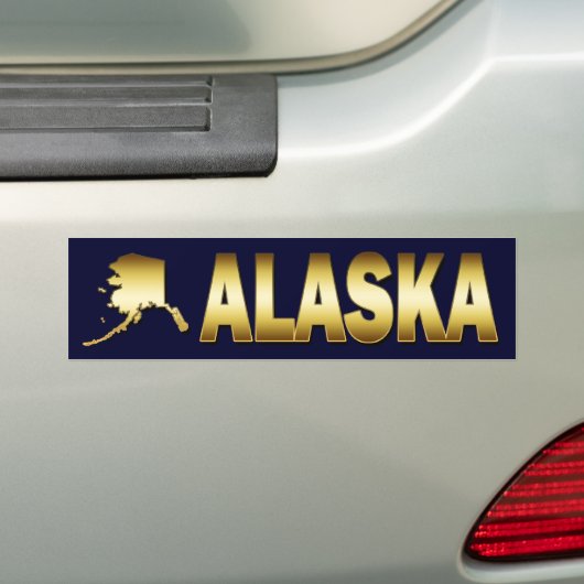GOLD ALASKA STICKER (Op auto)