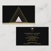 *~* Gold Alchemy Minimale Driehoek Geometrie Visitekaartje (Voorkant / Achterkant)
