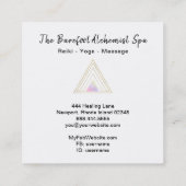 *~* Gold Alchemy Triangle Sacred Geometry Minimal Vierkante Visitekaartje (Achterkant)