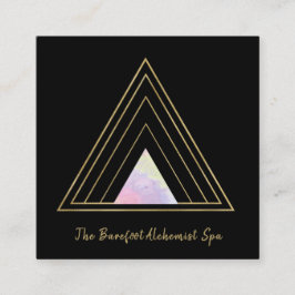 *~* Gold Alchemy Triangle Sacred Geometry Minimal Vierkante Visitekaartje