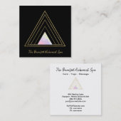 *~* Gold Alchemy Triangle Sacred Geometry Minimal Vierkante Visitekaartje (Voorkant / Achterkant)