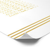 Gold-alfabetische bruiloft - Zittingsgrafiek 24x36 Poster (Hoek)