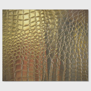 Gold Alligator Exotic Leather Pimp Cadeaupapier