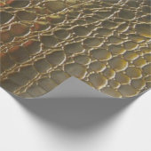 Gold Alligator Exotic Leather Pimp Cadeaupapier (Hoek)